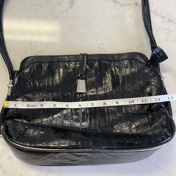 Vintage Eel Skin Black Purse - Picture 7 of 9